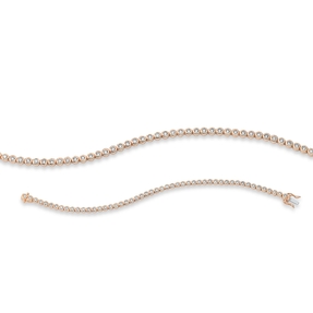 Armband aus 750 Gold weiß/rot 50 Brillanten 1,5ct TW-SI B:3,4mm L:18cm Zarge