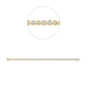 Armband aus 750 Gold gelb/weiß 46 Brillanten 2ct TW-SI L:18cm Zarge Armband aus 750 Gold gelb/weiß 46 Brillanten 2ct TW-SI L:18cm Zarge
