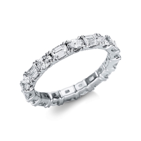 Ring aus 750 Gold Weißgold 18 Diamanten 1,96ct TW-VSI B:3,2mm
