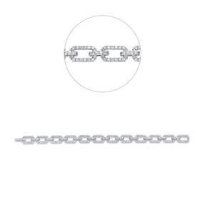 Armband aus 750 Gold Weißgold 265 Brillanten 5,1ct TW-VSI L:18cm