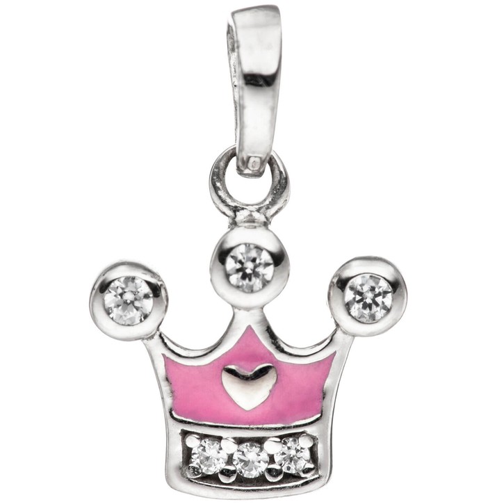 Schmuck-Set Krone 925 Silber Zirkonia 42cm