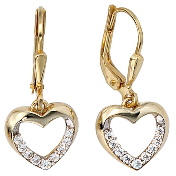 Schmuck-Set Herz 333 Gelbgold Zirkonia 45cm