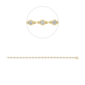 Armband aus 750 Gold Gelbgold 23 Brillanten 2ct TW-SI L:18cm