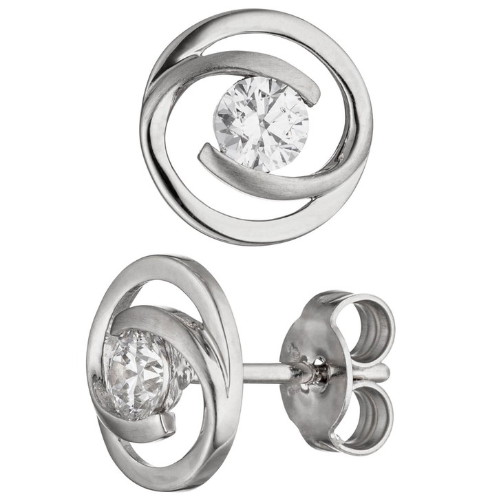 Schmuck-Set aus 333 Weißgold mit Zirkonia 42cm