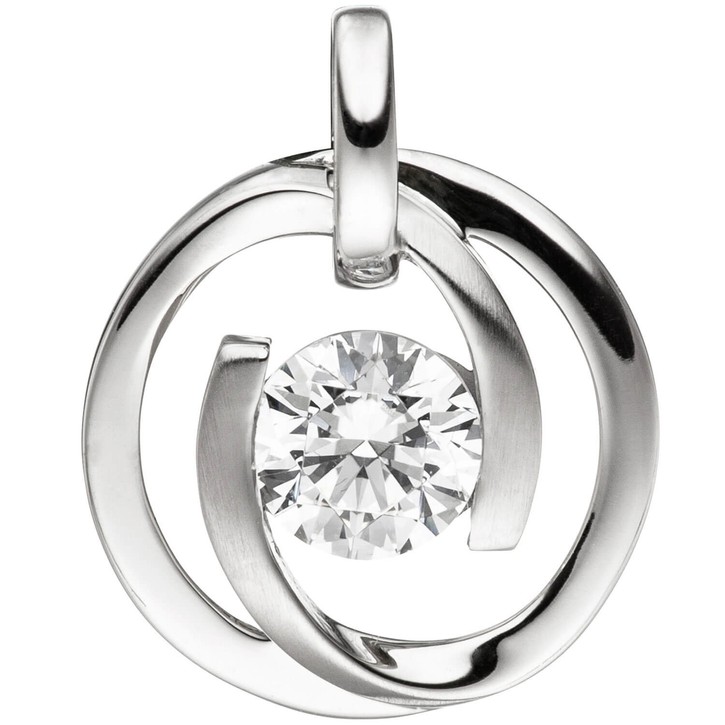 Schmuck-Set aus 333 Weißgold mit Zirkonia 42cm