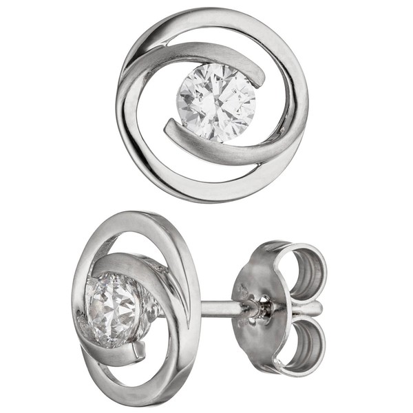 Schmuck-Set aus 333 Weißgold mit Zirkonia 42cm