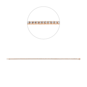 Armband aus 750 Gold Rotgold 98 Brillanten 1,59ct TW-VSI/SI B:1,8mm L:18cm Armband aus 750 Gold Rotgold 98 Brillanten 1,59ct TW-VSI/SI B:1,8mm L:18cm
