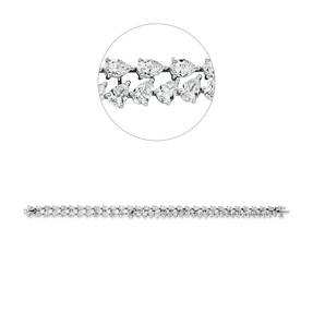 Armband aus 750 Gold Weißgold 70 Diamanten 13,01ct F-VSI L:18cm