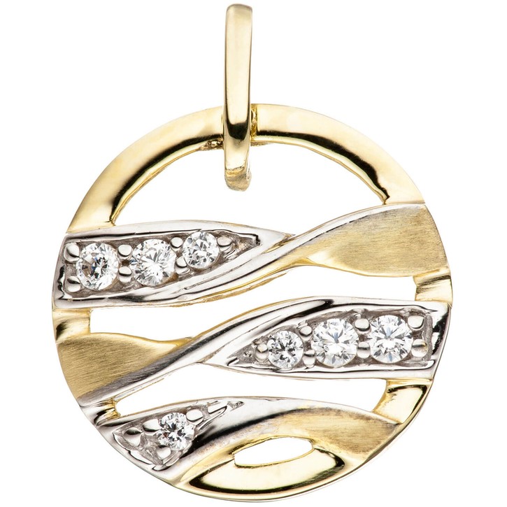 Schmuck-Set aus 333 Gelbgold mit Zirkonia 45cm