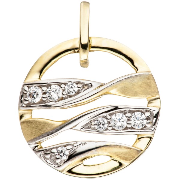 Schmuck-Set aus 333 Gelbgold mit Zirkonia 45cm