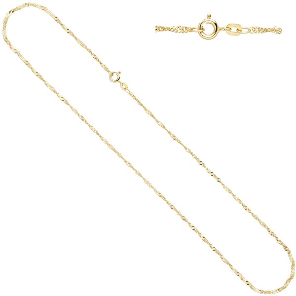 Schmuck-Set 585 Gelbgold 3 Amethyste 42cm