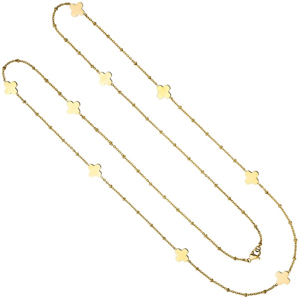 Lange Kette aus Edelstahl gold-farben 90cm