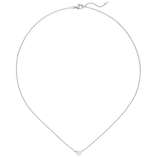 Collier aus 585 Weißgold mit 7 Brillanten 42-45cm