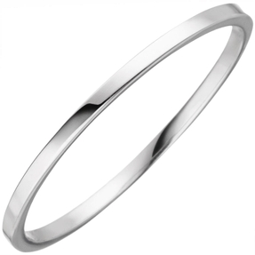 Schmaler Ring aus 333 Gold Weißgold B: 1,2mm flach glänzend schlicht