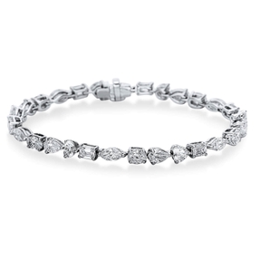 Armband aus 750 Gold Weißgold 28 Diamanten 8,74ct F-VVS L:16,5cm