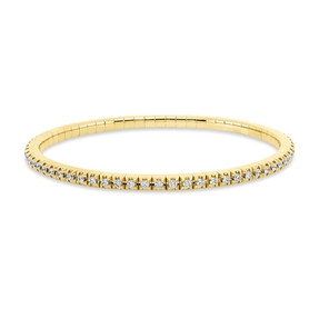 Armband Flex-Band aus 750 Gold Gelbgold 66 Brillanten 1,28ct TW-SI B:2,8mm