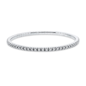Armband Flex-Band aus 750 Weißgold rhodiniert 66 Brillanten 1,36ct TW-SI B:2,8mm