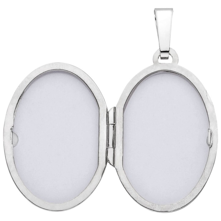 Medaillon aus 925 Silber Muster mit Struktur