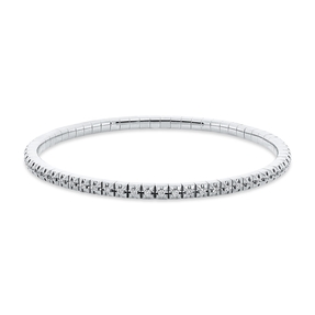 Armband Flex-Band aus 750 Weißgold rhodiniert 66 Brillanten 0,69ct TW-SI B:2,9mm