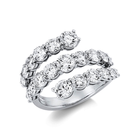 Ring aus 750 Gold Weißgold 21 Brillanten 3,23ct TW-SI B:22,3mm