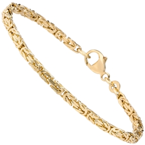 2,8mm Armband Armkette Königskette aus 333 Gold Gelbgold massiv 19cm Unisex