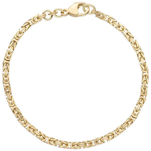 2.8mm Königsarmband aus 333 Gelbgold massiv 19cm