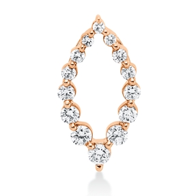 Anhänger aus 750 Gold Rotgold 14 Diamanten 0,34ct TW-SI 16,1x8,3mm