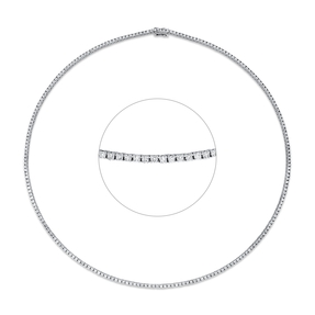 Collier aus 750 Gold Weißgold 225 Brillanten 3,79ct TTLB-SI L:43,8cm