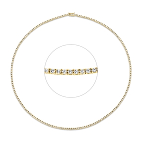 Collier aus 750 Gold Gelbgold 201 Brillanten 6ct TW-SI L:50,8cm