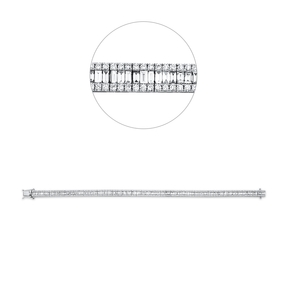 Armband aus 750 Gold Weißgold 435 Diamanten 4,53ct TW-SI L:18cm
