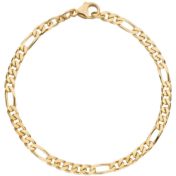 4.3mm Figaroarmband aus 333 Gelbgold massiv 21cm