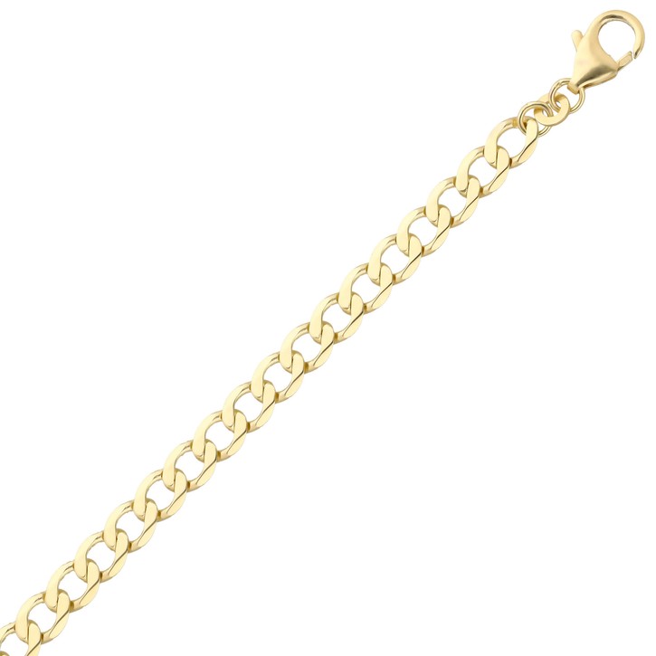 5.7mm Panzerarmband aus 333 Gelbgold massiv 19cm