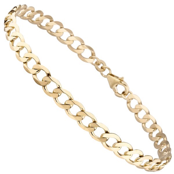 5.7mm Panzerarmband aus 333 Gelbgold massiv 21cm