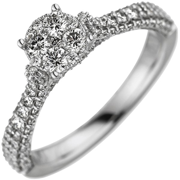Ring aus 585 Weißgold mit 119 Brillanten