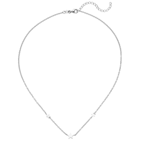 Collier Rundankerkette mit 3 Anhängern Sterne aus 925 Silber 38-43cm Halsschmuck Collier Rundankerkette mit 3 Anhängern Sterne aus 925 Silber 38-43cm Halsschmuck
