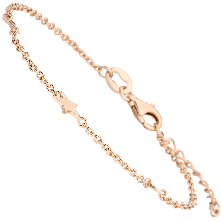 Armband mit 3 Sternen 925 Silber rotgold vergoldet