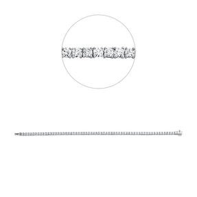 Armband aus 750 Gold Weißgold 64 Brillanten 4,1ct TW-VSI L:17cm