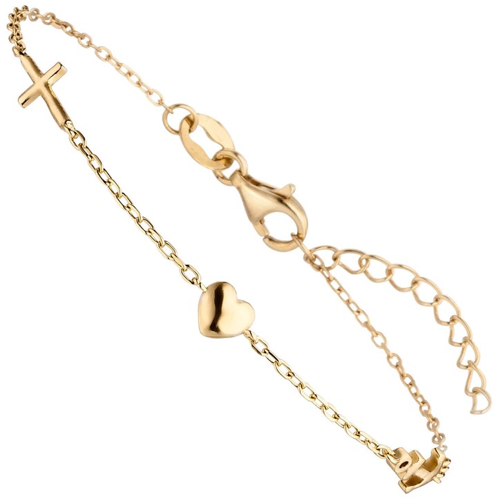 Armband Glaube Liebe Hoffnung 925 Silber vergoldet