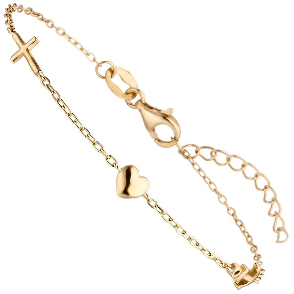 Armband Glaube Liebe Hoffnung 925 Silber vergoldet