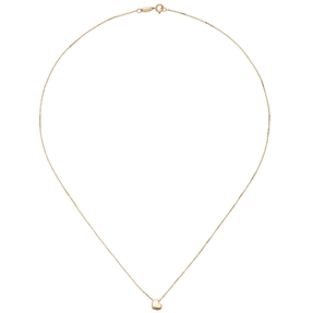 Halskette mit Anhänger Herz Halsschmuck Collier aus 375 Gold Gelbgold 42cm