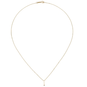 Halskette mit Anhänger Stäbchen Halsschmuck Collier aus 375 Gold Gelbgold 42cm Halskette mit Anhänger Stäbchen Halsschmuck Collier aus 375 Gold Gelbgold 42cm