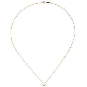 Halskette mit Anhänger Schmetterling Halsschmuck Collier 375 Gold Gelbgold 42cm