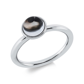 Ring aus 750 Gold Weißgold Amethyst 1,39ct grün B:7,9mm Zarge