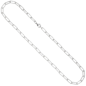 5mm Halskette Anker-Weit-Rechteck Kette aus 925 Sterling Silber diamantiert 50cm 5mm Halskette Anker-Weit-Rechteck Kette aus 925 Sterling Silber diamantiert 50cm