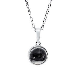 Collier aus 750 Gold Weißgold Amethyst 1,39ct grün L:45cm Zarge