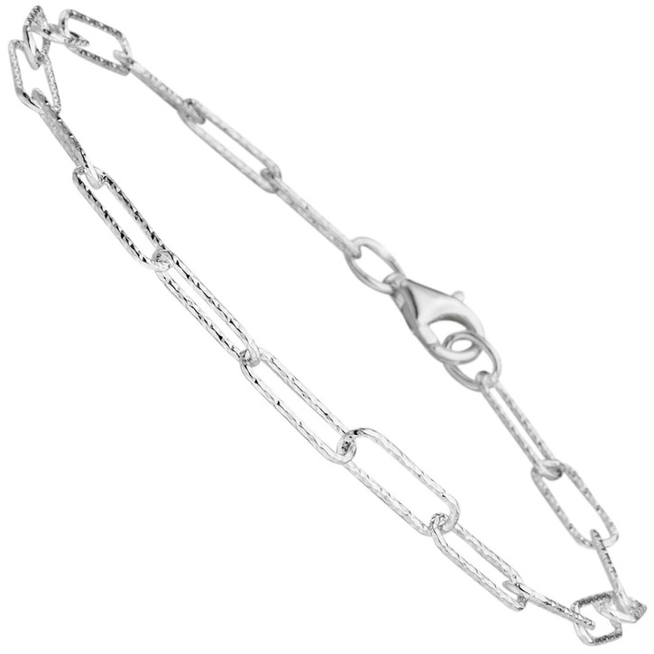 5mm Anker-Weit-Rechteck Armband 925 Silber 19cm