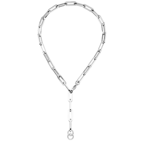 7mm Y-Kette Collier Halskette Anker weit vierkant Kette aus Edelstahl 55cm