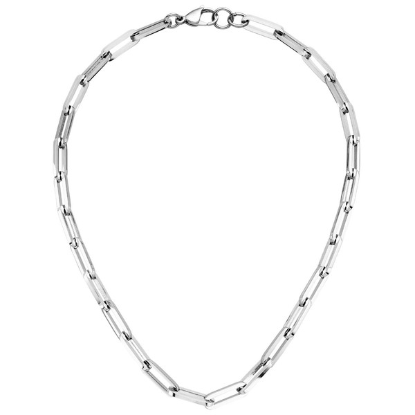 7mm Anker weit vierkant Kette aus Edelstahl 55cm