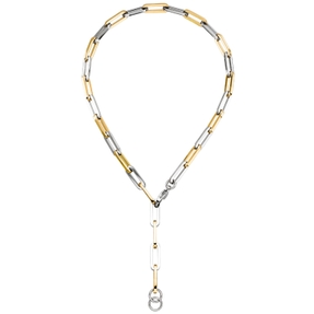 7mm Y-Kette Collier Anker weit vierkant Kette aus Edelstahl bicolor 47cm 7mm Y-Kette Collier Anker weit vierkant Kette aus Edelstahl bicolor 47cm