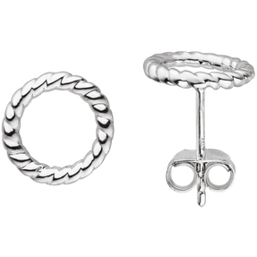 Paar Ohrringe Ohrstecker Kreise Ø 10,8mm aus 925 Silber glänzend rhodiniert Paar Ohrringe Ohrstecker Kreise Ø 10,8mm aus 925 Silber glänzend rhodiniert